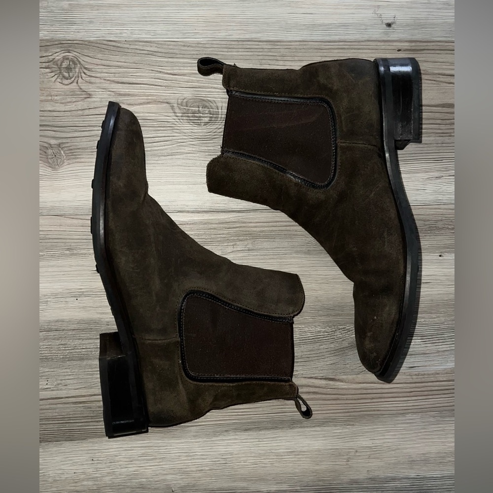 Thursday Boot Company Duchess Chelsea Boots Women’s Sz 11 Chocolate Suede Ankle - Picture 4 of 10